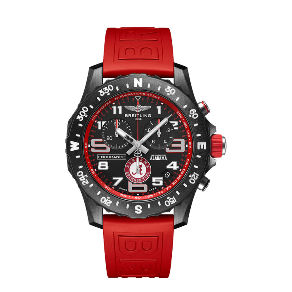 Breitling Endurance Pro University of Alabama Black Dial Straps
