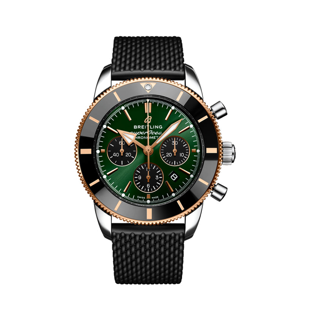 Breitling Superocean Heritage B01 Chronograph 44 Limited Edition Green Dial Straps