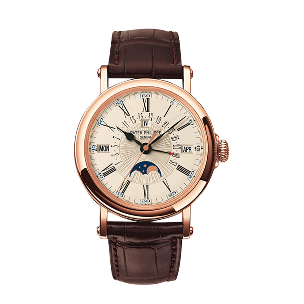 Patek Philippe Perpetual Calendar 5159 Rose Gold / Silver Natural / Cream Dial Straps