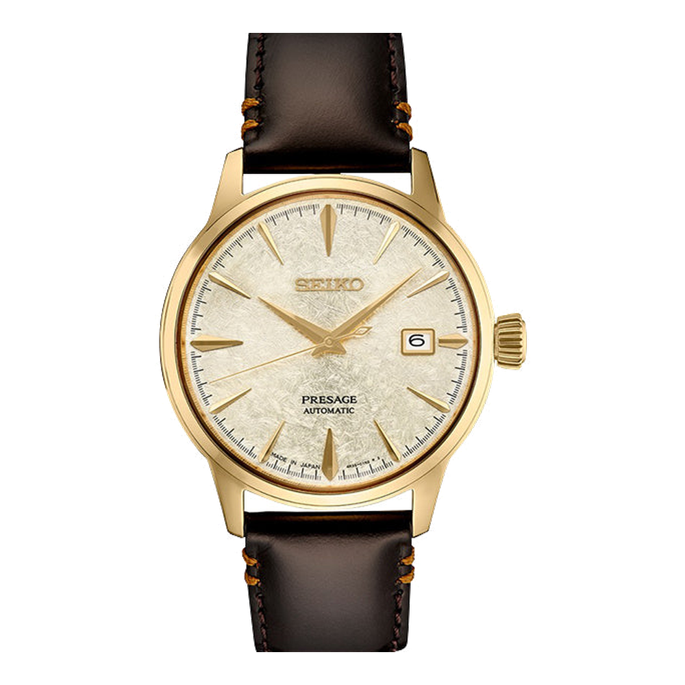 Seiko Cocktail Time Star Bar Natural / Cream Dial Straps