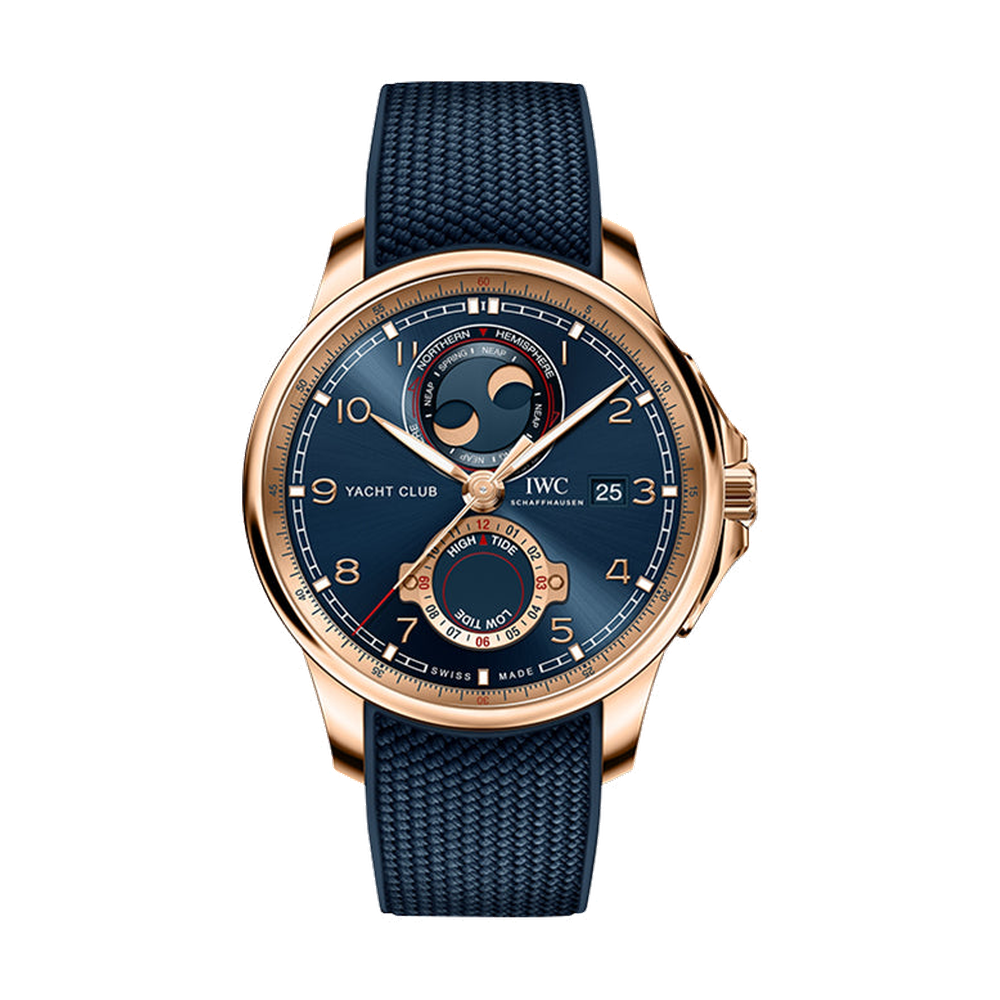 IWC Portugieser Yacht Club Moon & Tide Red Gold / Blue / Rubber
