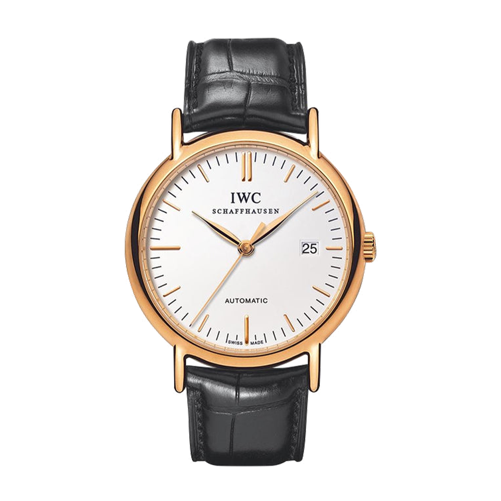 IWC Portofino Automatic Rose Gold / Silver Grey Dial Straps