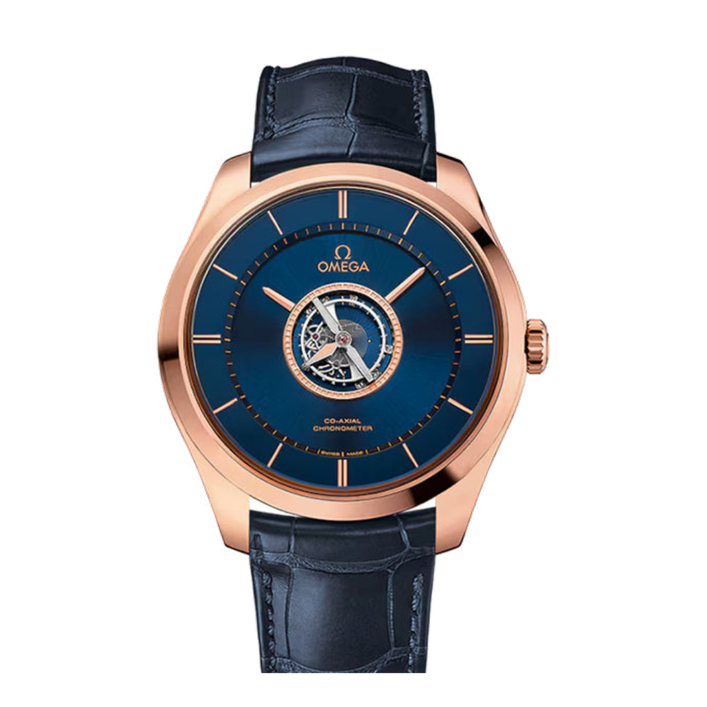 Omega De Ville Tourbillon Blue/Navy Dial Straps