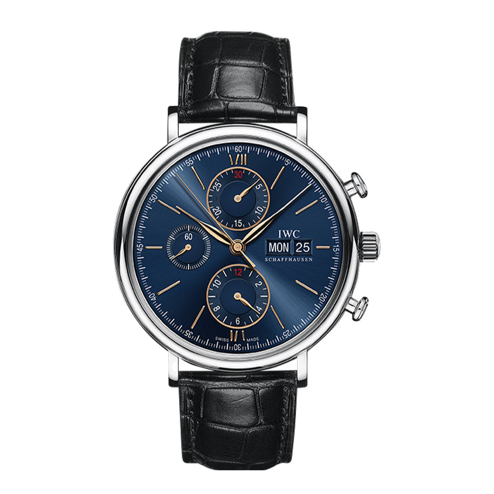 IWC Portofino Chronograph Stainless Steel / Blue