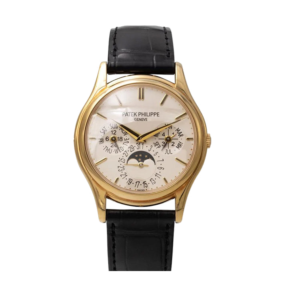 Patek Philippe Perpetual Calendar 5140 Yellow Gold Natural / Cream Dial Straps