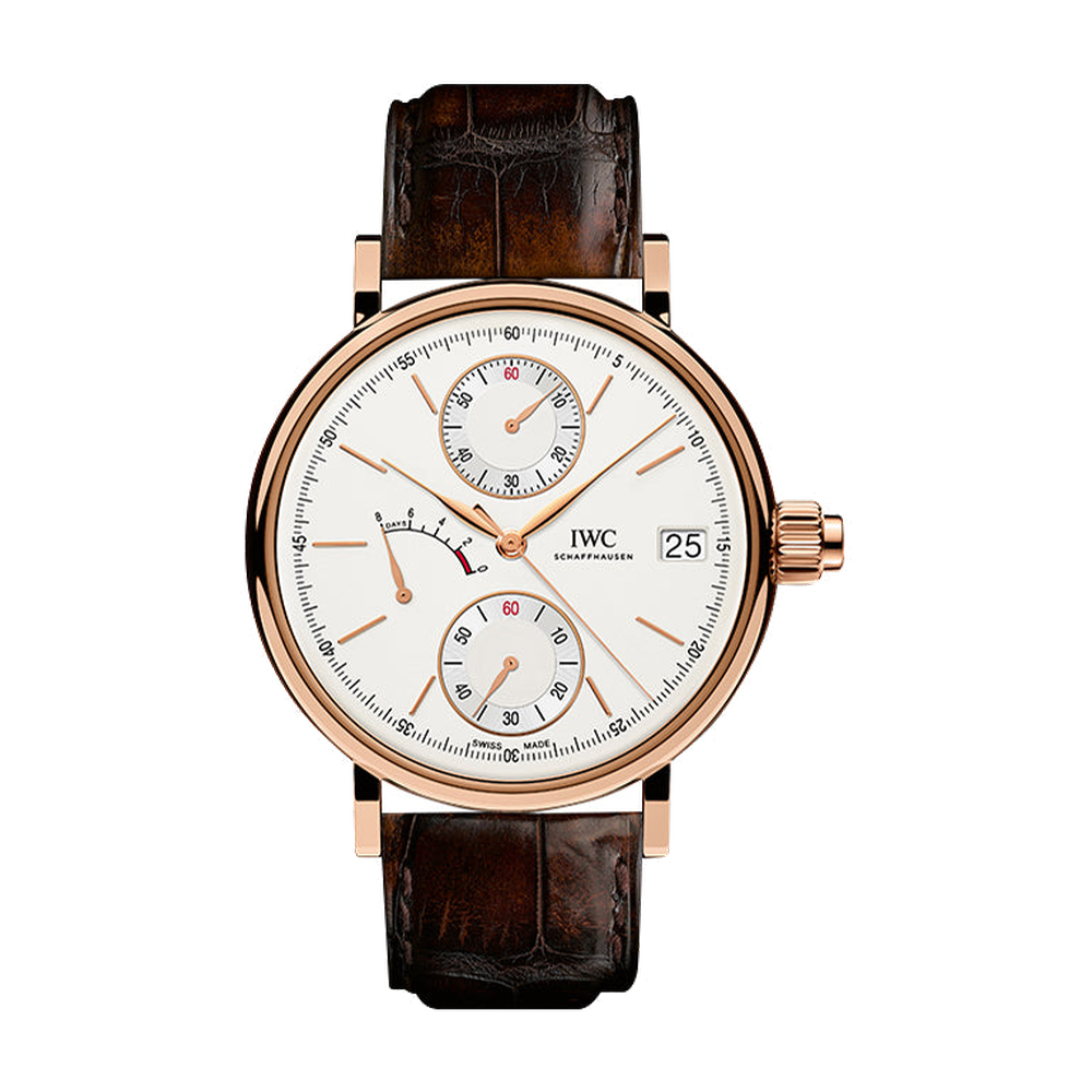 IWC Portofino Hand-Wound Monopusher Red Gold / Silver