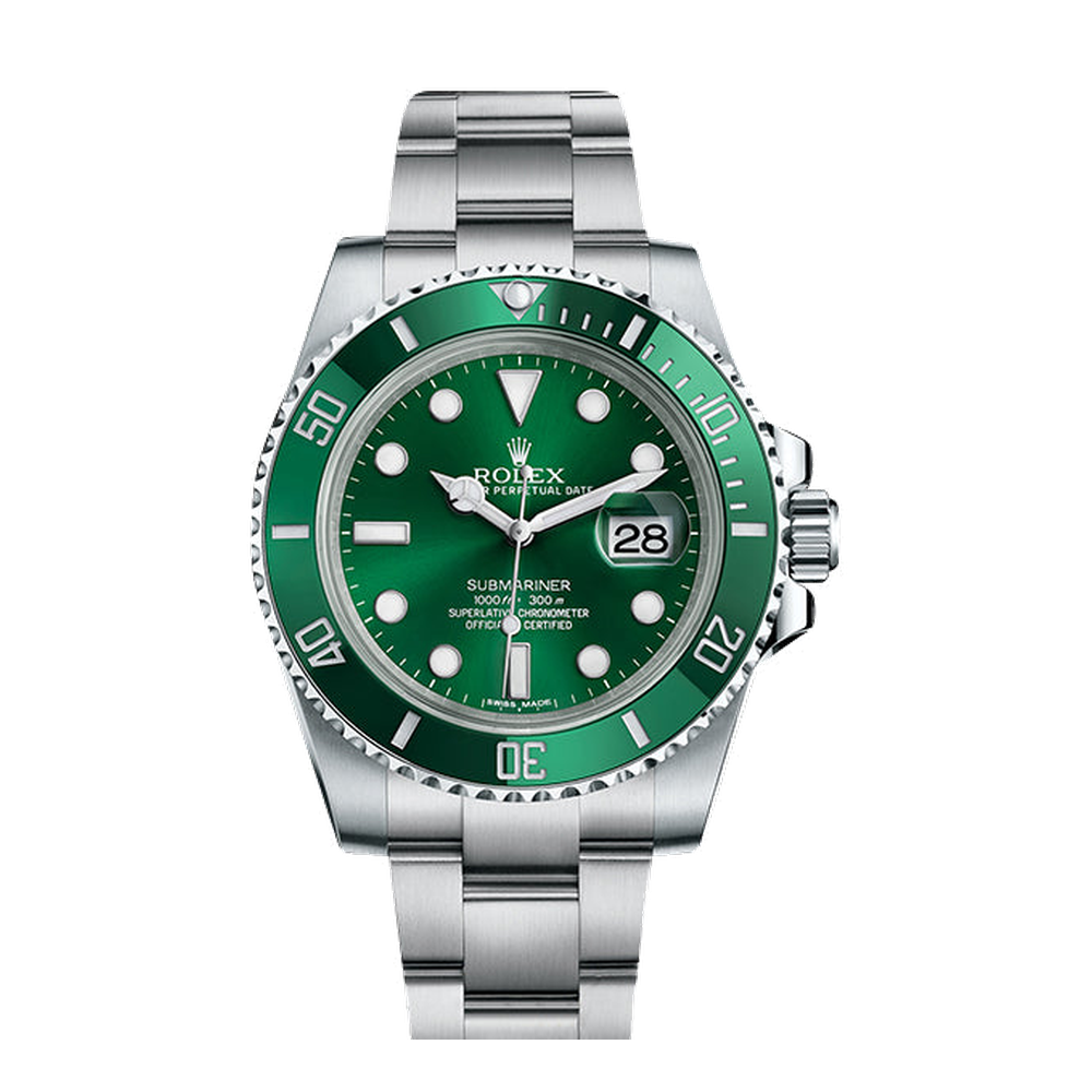 Rolex Submariner Date Stainless Steel Green Dial Straps