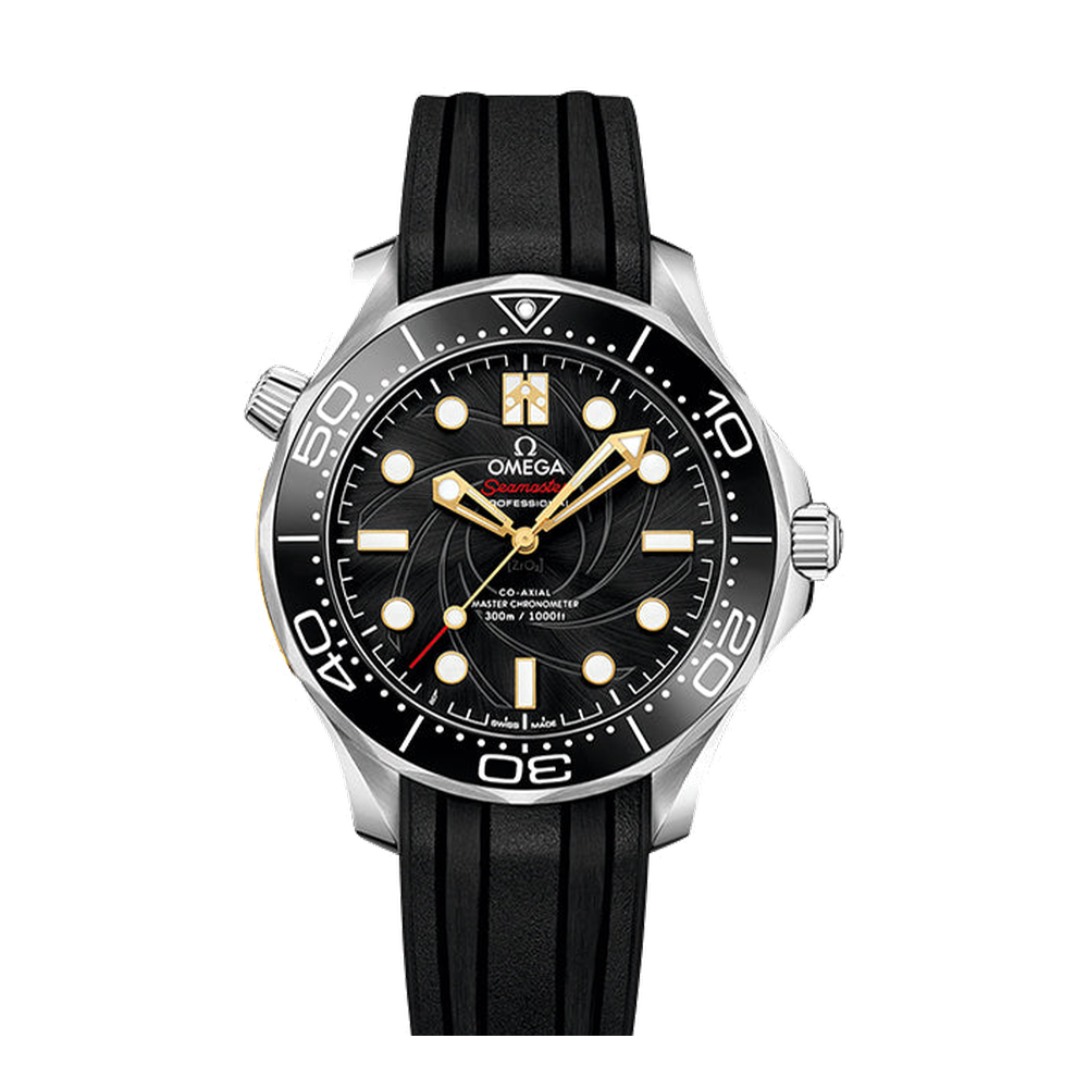 Omega Diver 300M Master Co-Axial 42 James Bond Stainless Steel / Black / Rubber