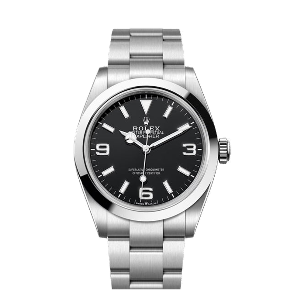Rolex Explorer 40 Black Dial Straps