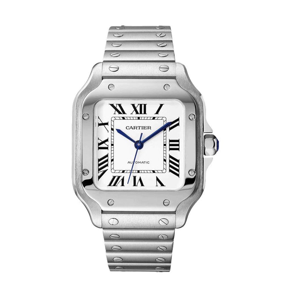 Cartier Santos de Cartier Medium White Dial Straps