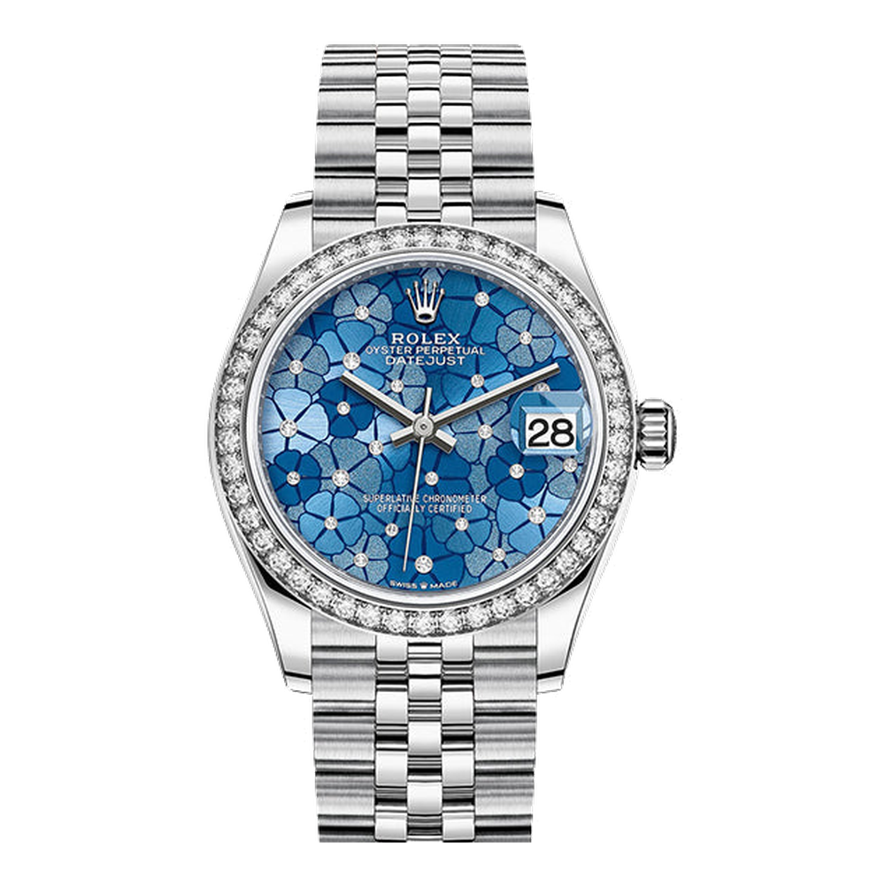 Rolex Datejust 31 Stainless Steel / Diamond / Blue - Floral / Jubilee