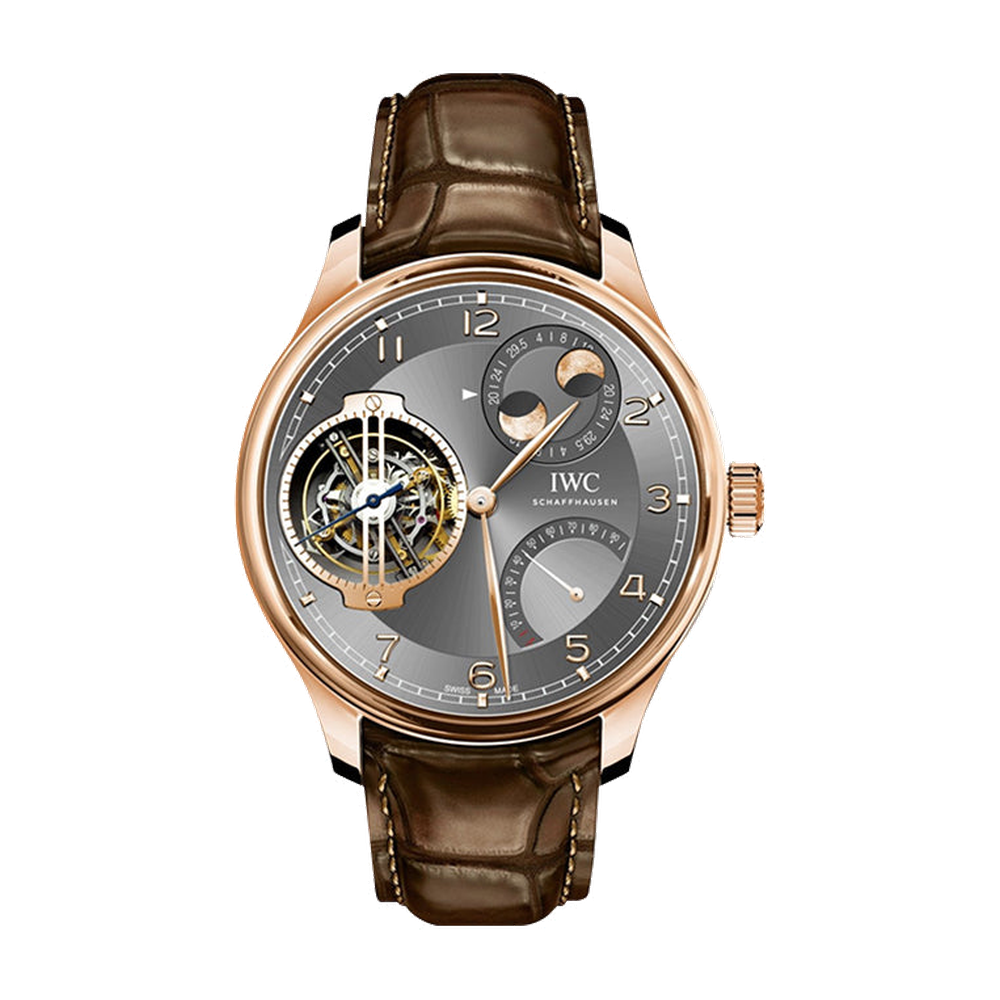 IWC Portugieser Constant-Force Tourbillon Double Moon Red Gold / Ardoise