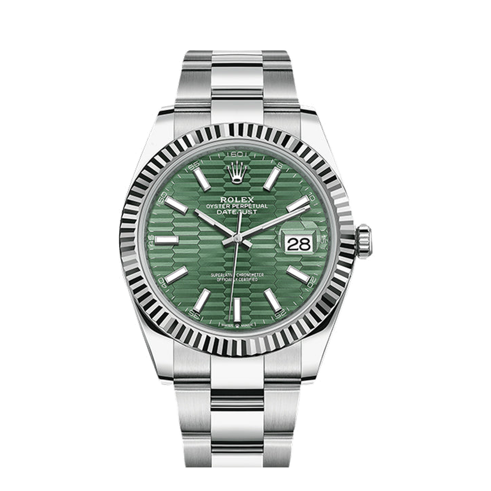 Rolex Datejust 41 Stainless Steel - Fluted / Green - Fluted / Oyster