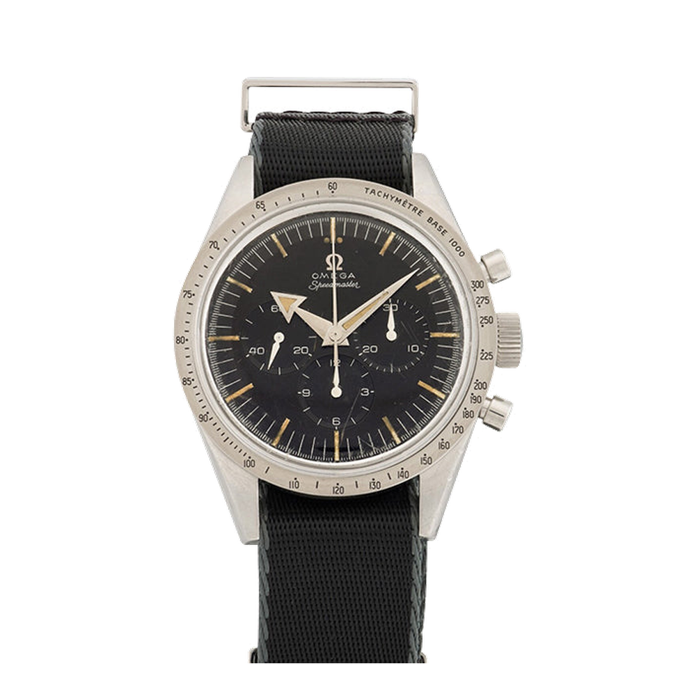Omega Speedmaster Broad Arrow Black Dial Straps