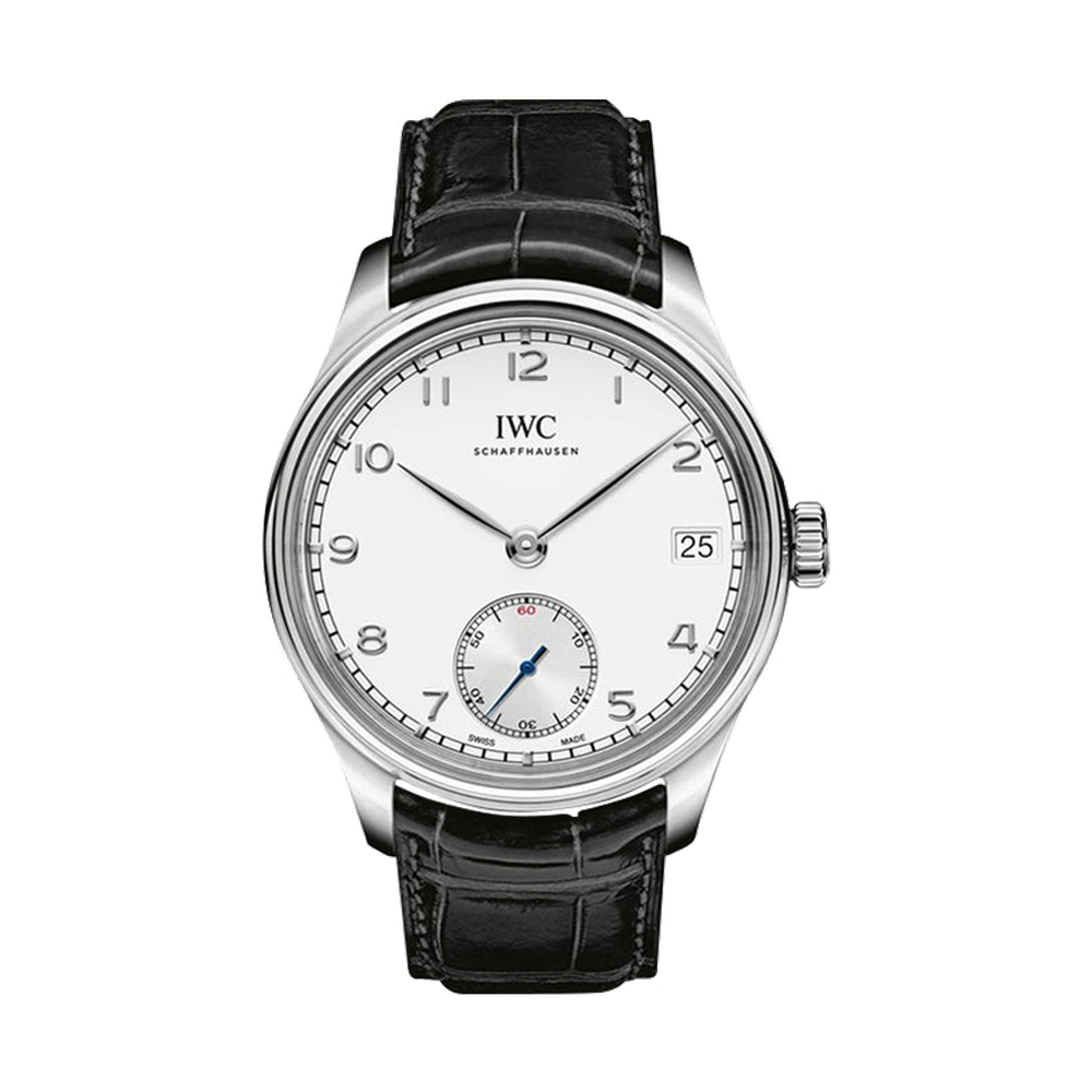 IWC Portuguese Hand-Wound Eight Days Stainless Steel / Silver