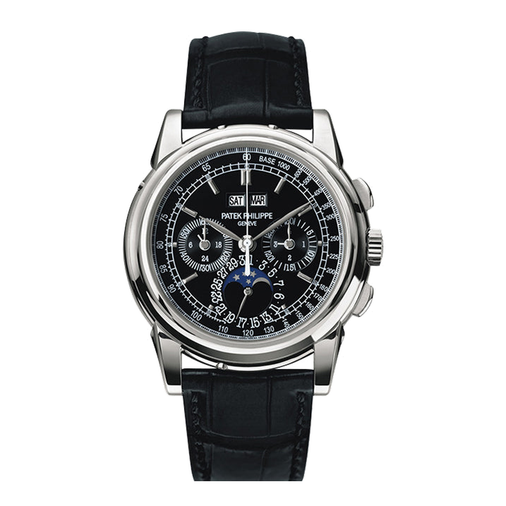 Patek Philippe Perpetual Calendar Chronograph 5970 Black Dial Straps