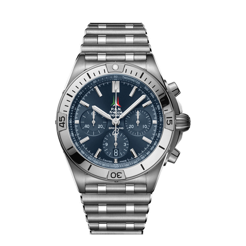 Breitling Chronomat B01 42 Freece Tricolori Blue / Navy Dial Straps