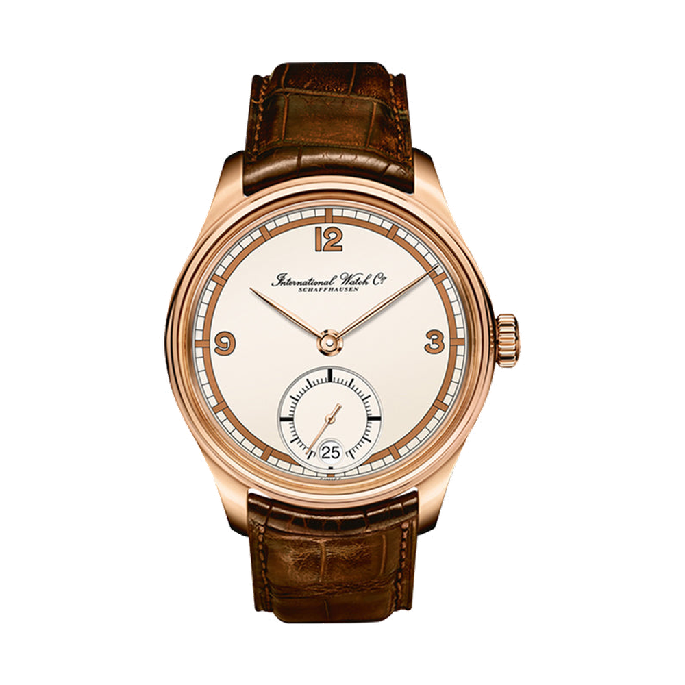 IWC Portugieser Hand-Wound Eight Days 75th Anniversary Red Gold Grey Dial Straps