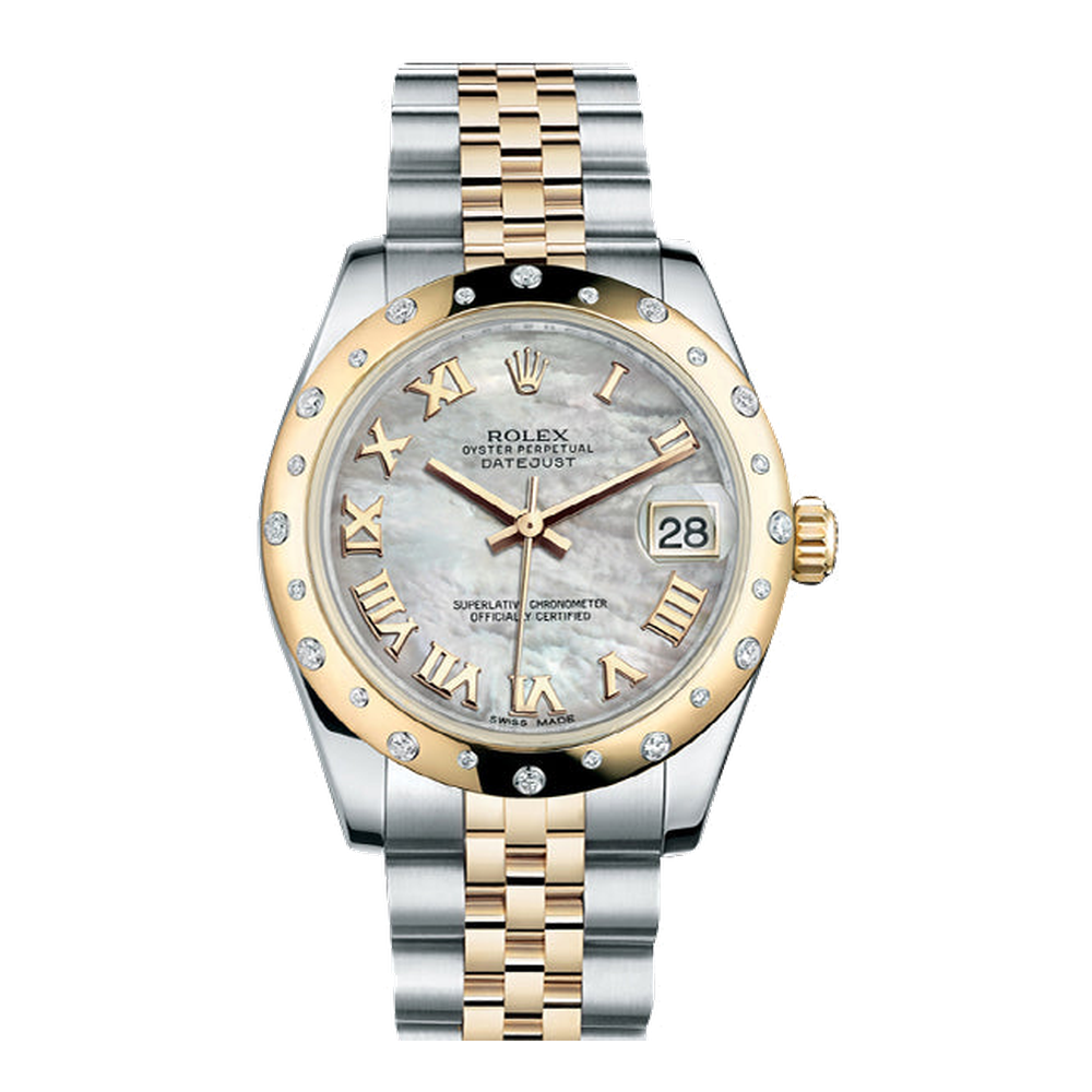 Rolex Datejust 31 Rolesor Yellow Domed Diamond / Jubilee / MOP Roman
