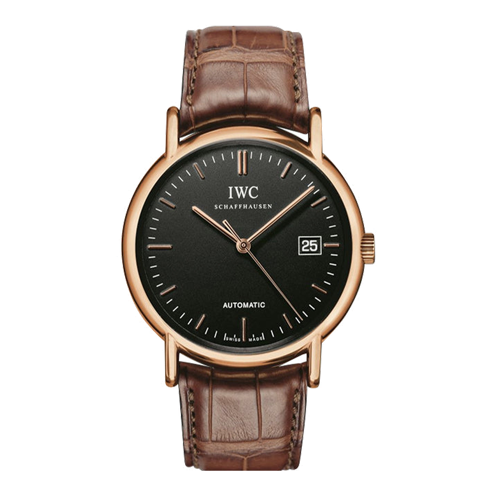 IWC Portofino Automatic / Rose Gold / Black / Strap