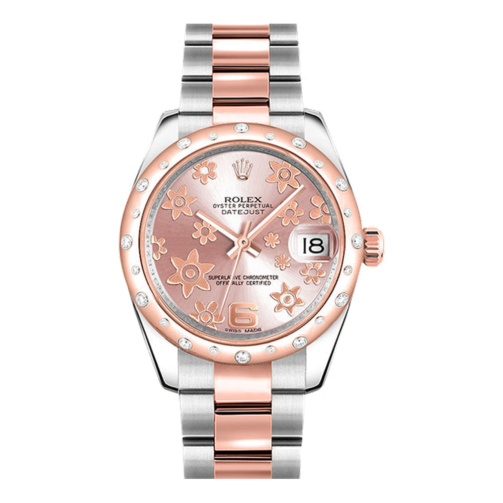 Rolex Datejust 31 Rolesor Everose Domed Diamond / Oyster / Pink Floral