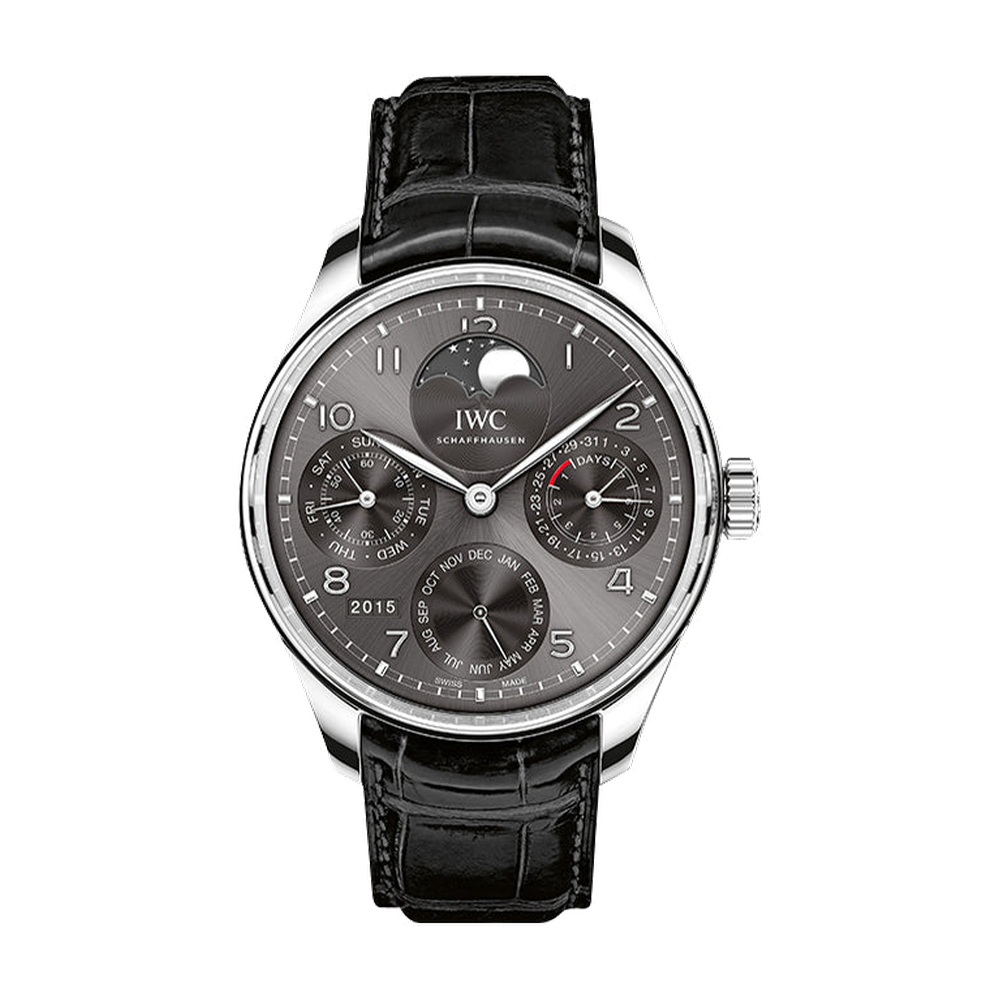 IWC Portugieser Perpetual Calendar Single Moon White Gold / Ardoise