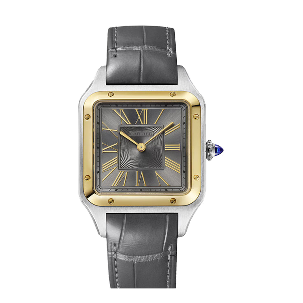 Cartier Santos Dumont Large Black Dial Straps