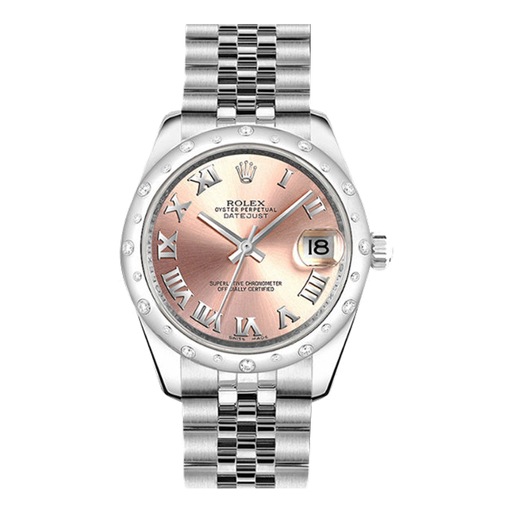 Rolex Datejust 31 Stainless Steel Domed Diamond / Jubilee / Pink - Roman
