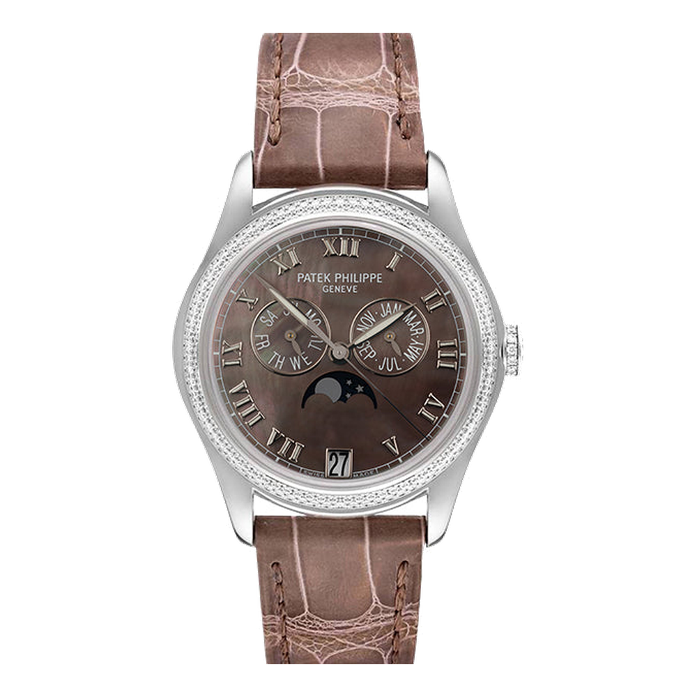 Patek Philippe Annual Calendar 4936 White Gold Diamond Black Mother of Pearl