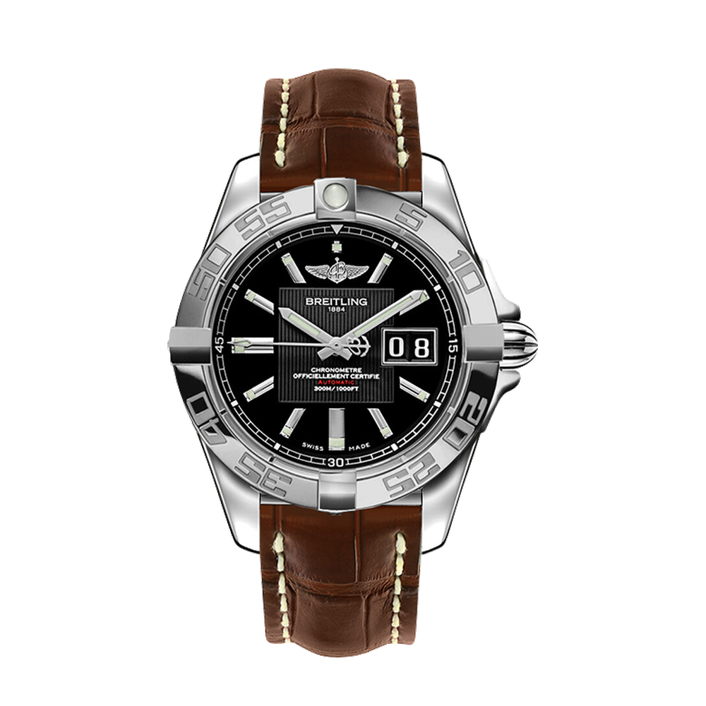 Breitling Stainless Steel / Onyx Black Black Dial Straps