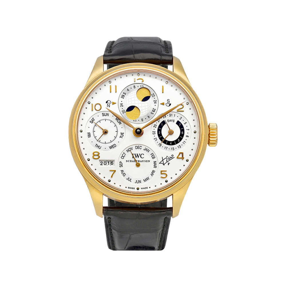 IWC Portugieser Perpetual Calendar 5021 Luis Figo Rose Gold / Black