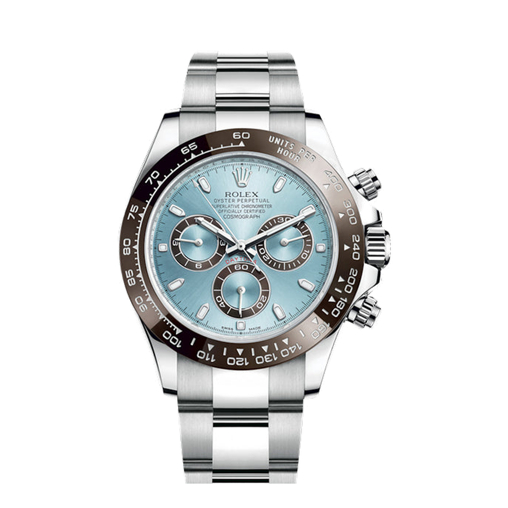 Rolex Cosmograph Daytona Platinum / Cerachrom / Ice Blue Blue/Navy Dial Straps