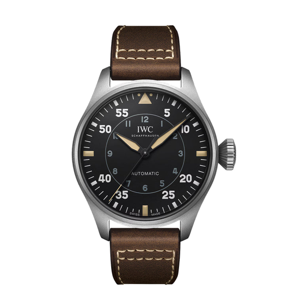 IWC Big Pilot's Watch 43 Spitfire Black Dial Straps