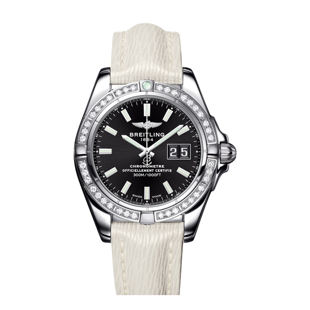 Breitling Stainless Steel / Diamond / Onyx Black / Sahara Black Dial Straps