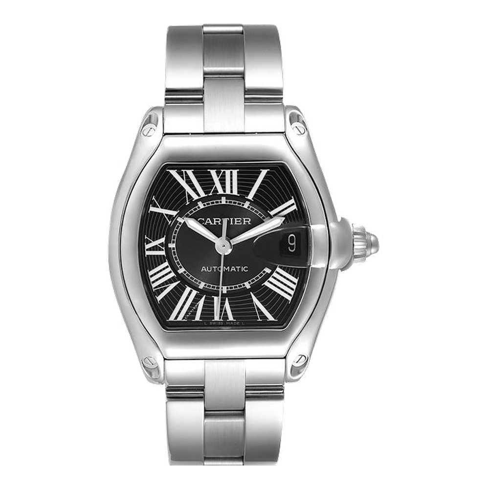 Cartier Roadster Black Roman Dial