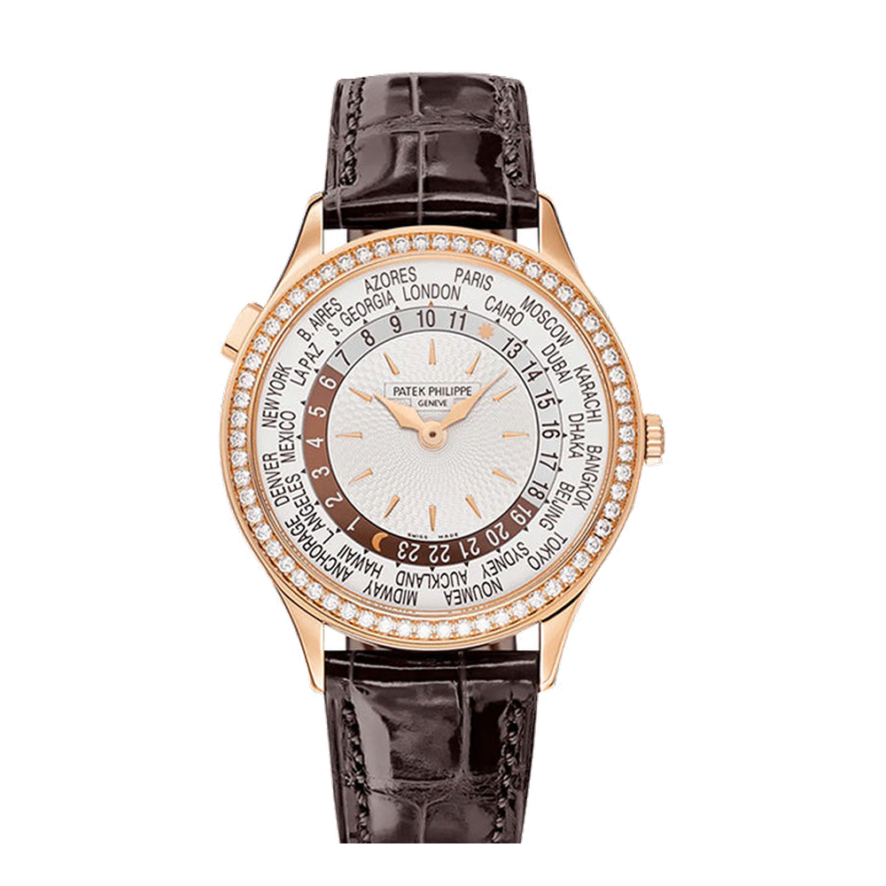 Patek Philippe World Time 7130 Rose Gold / Silver / Hong Kong
