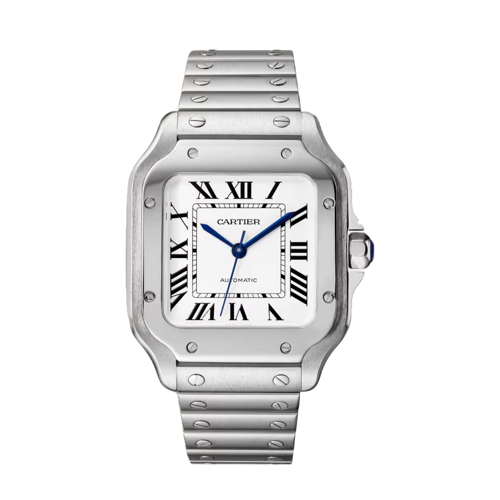 Cartier Santos de Cartier Medium White Dial Straps