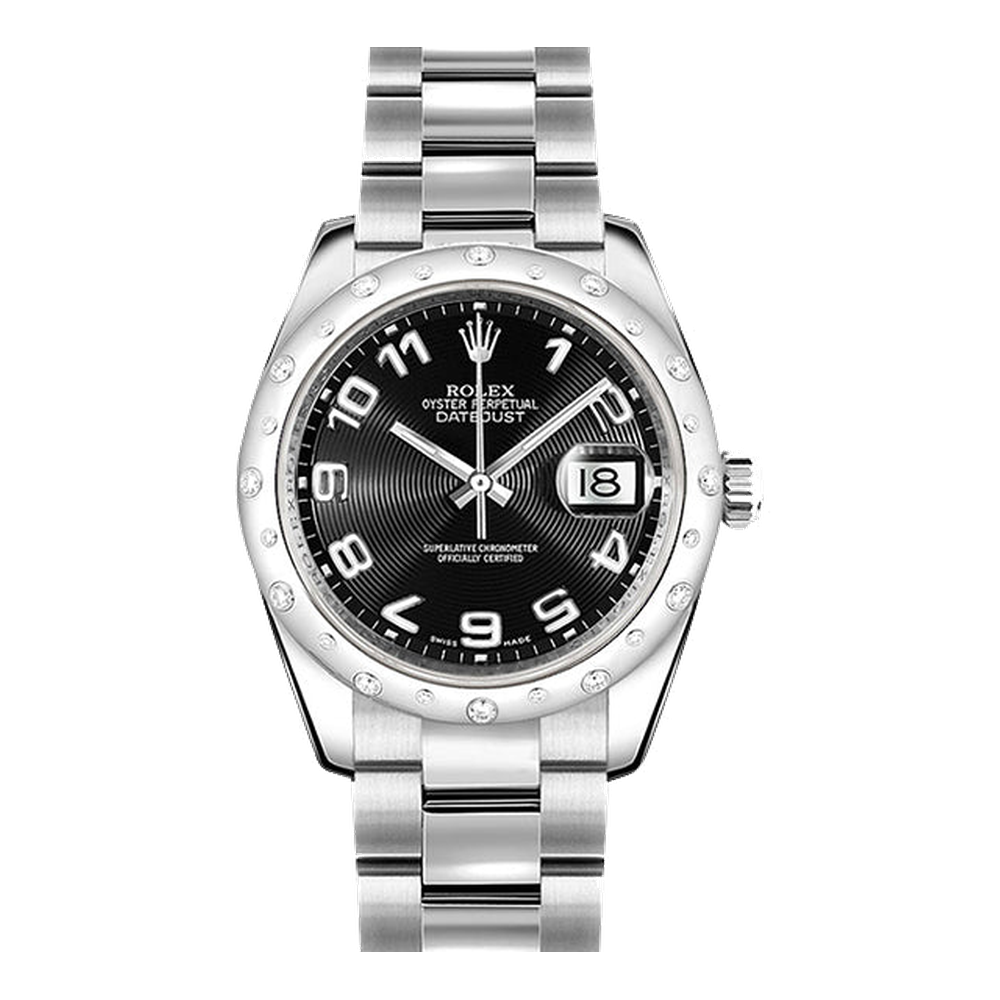 Rolex Datejust 31 Stainless Steel Domed Diamond / Oyster / Black - Arabic