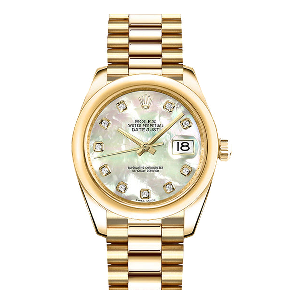 Rolex Datejust 31 Yellow Gold Domed / President / MOP