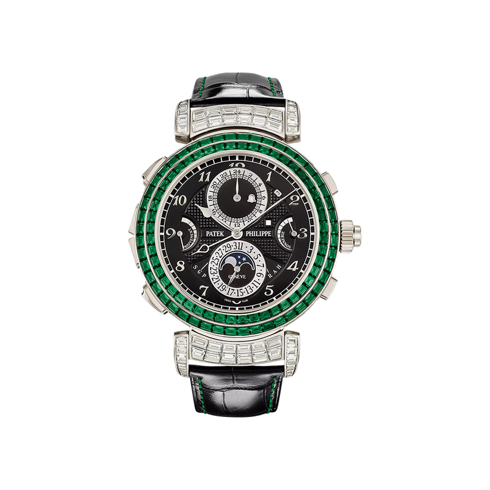 Patek Philippe Grandmaster Chime 6300 White Gold - Emerald / Black