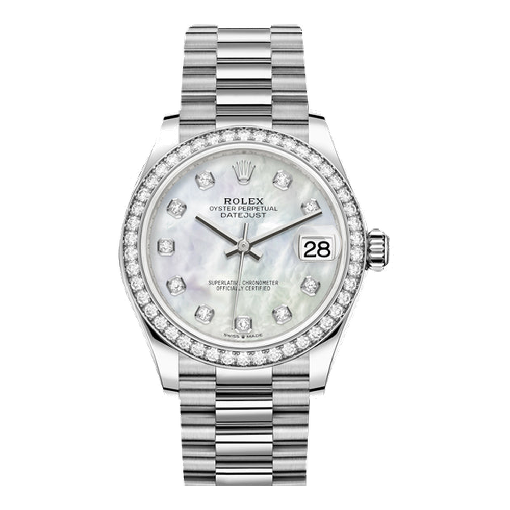 Rolex Datejust 31 White Gold / Diamond / MOP / President