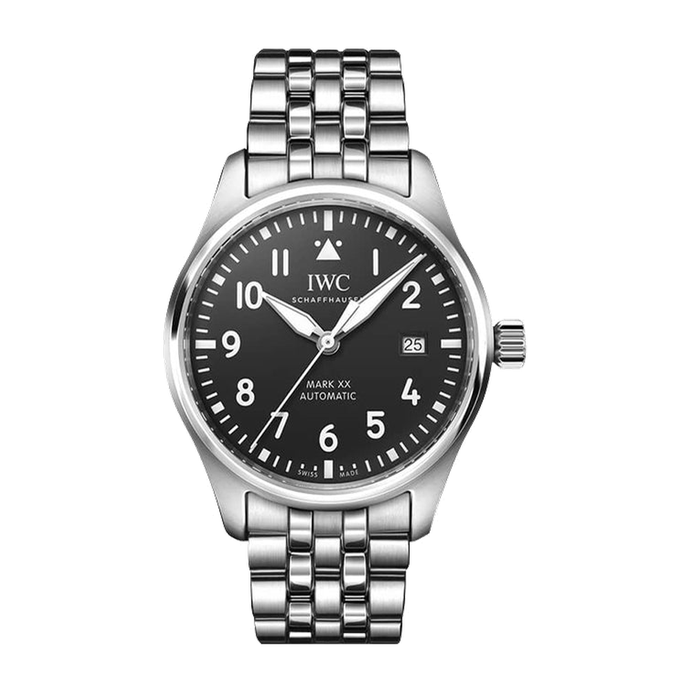 IWC Pilot's Watch Mark XX Stainless Steel / Black / Bracelet