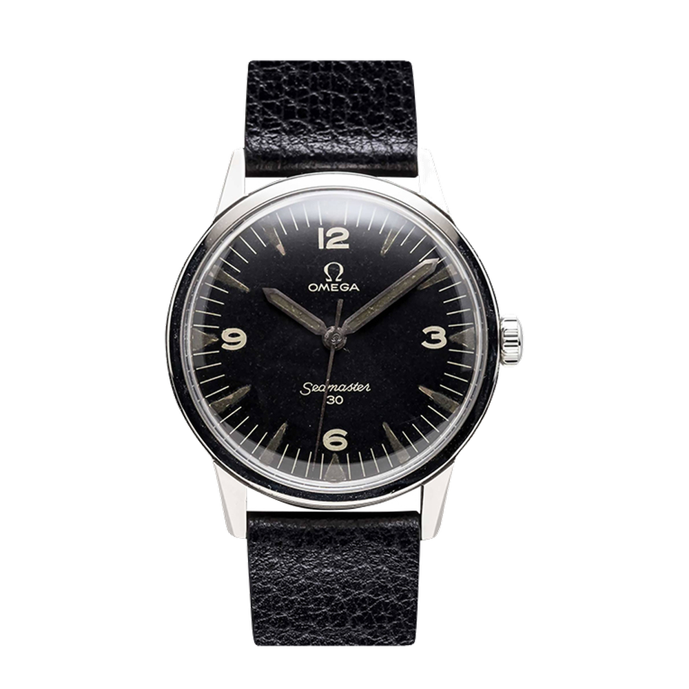 Omega Seamaster 30 Black Dial Straps