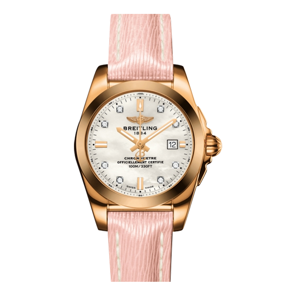 Breitling Rose Gold / Pearl Diamond / Sahara Natural/Cream Dial Straps