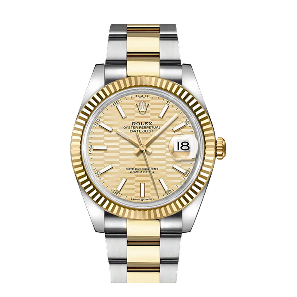 Rolex Datejust 41 Rolesor Yellow Fluted / Oyster / Champagne - Fluted