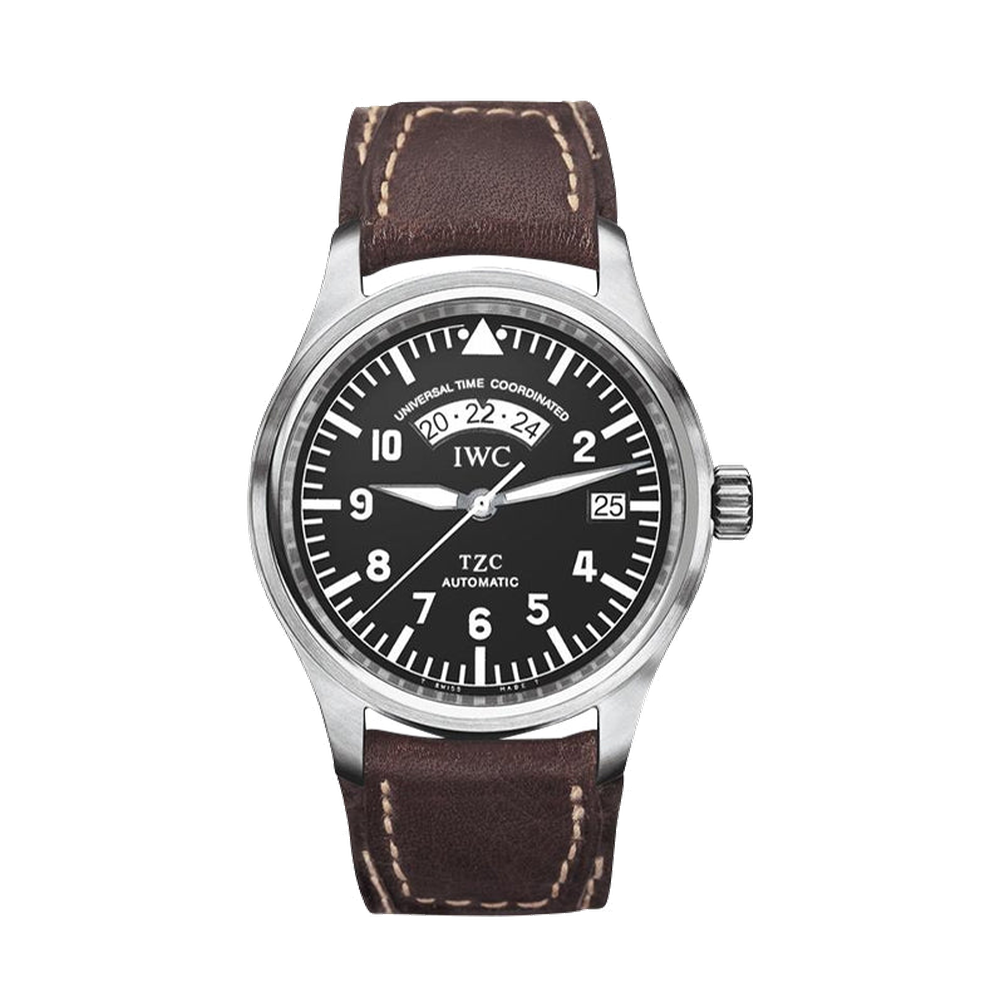 IWC Pilot's Watch UTC Stainless Steel / Black / Strap