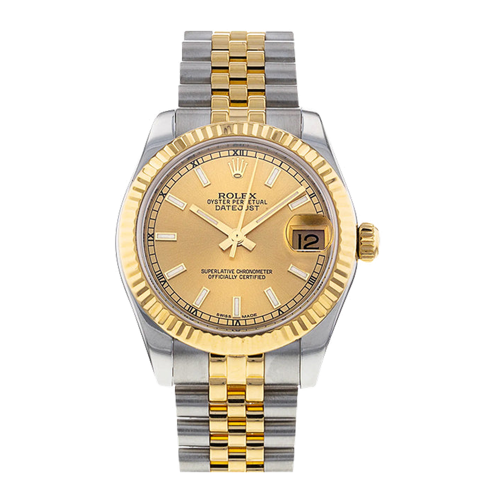 Rolex Datejust 31 Rolesor Yellow Fluted / Jubilee / Champagne