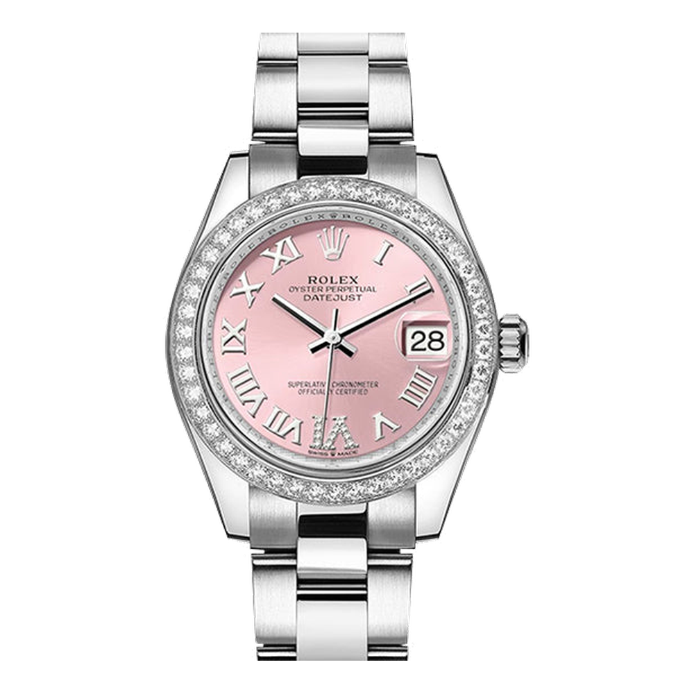 Rolex Datejust 31 Stainless Steel Diamond / Oyster / Pink - Roman