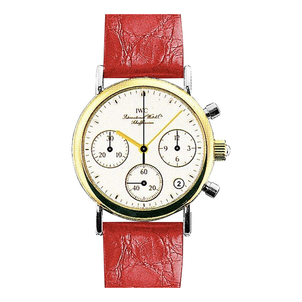 IWC Portofino Lady Chronograph MecaQuartz Stainless Steel / Yellow Gold / White / Alligator
