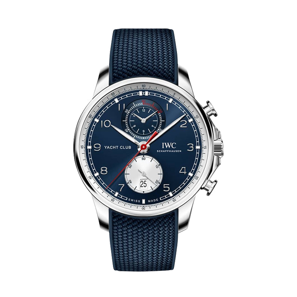IWC Portugieser Yacht Club Chronograph Orlebar Brown Blue/Navy Dial Straps